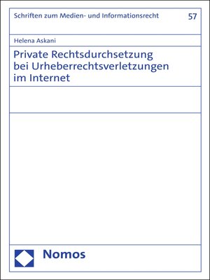 cover image of Private Rechtsdurchsetzung bei Urheberrechtsverletzungen im Internet